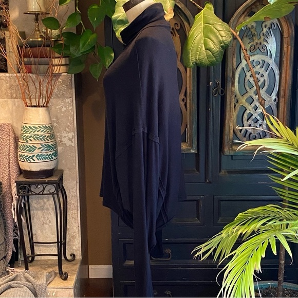 Free People super soft Slub dolman sleeve very oversized turtleneck exposed seam - Picture 7 of 11